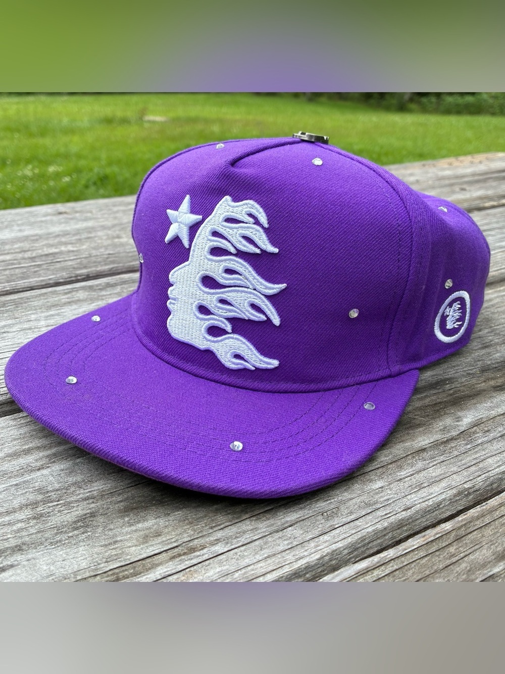 Hellstar OG Flame Rhinestone Snapback